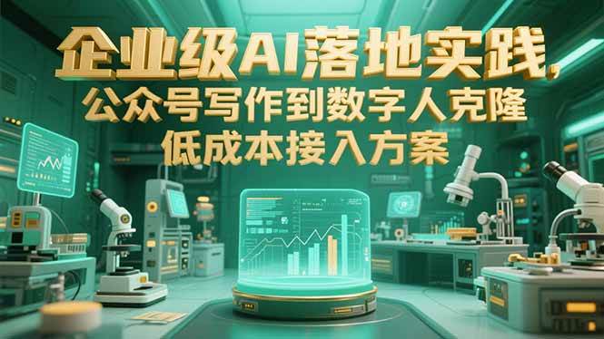 （15305期）企业级AI落地实践，公众号写作到数字人克隆，低成本接入方案插图