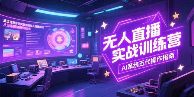 （15315期）无人直播实操训练营，从设备搭建到话术，AI系统五代操作指南(7月更新)插图
