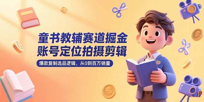 （15326期）童书教辅赛道掘金，账号定位拍摄剪辑，爆款复制选品逻辑，从0到百万销量插图
