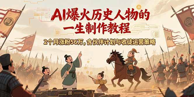 （15336期）AI历史人物赛道课程，2个月涨粉56万，含伙伴计划与收徒运营策略插图