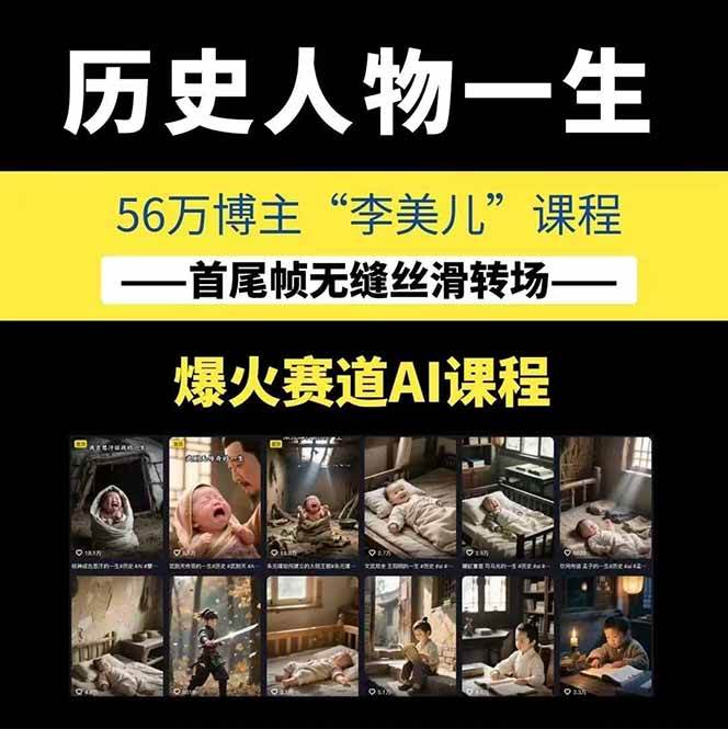 （15336期）AI历史人物赛道课程，2个月涨粉56万，含伙伴计划与收徒运营策略插图1