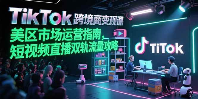 （15344期）TikTok跨境电商变现课，美区市场运营指南，短视频直播双轨流量攻略插图