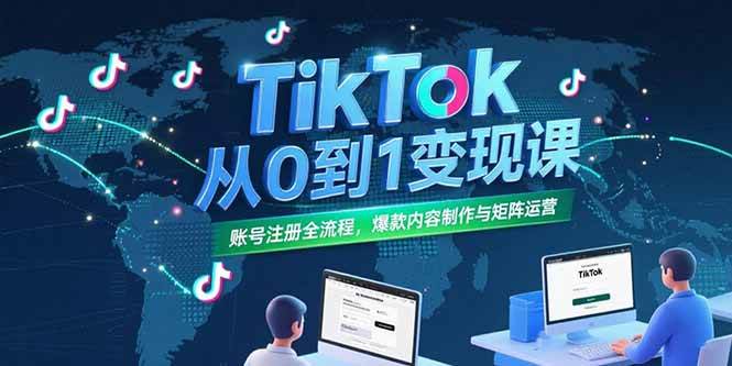 （15346期）TikTok从0到1变现课，账号注册全流程，爆款内容制作与矩阵运营插图
