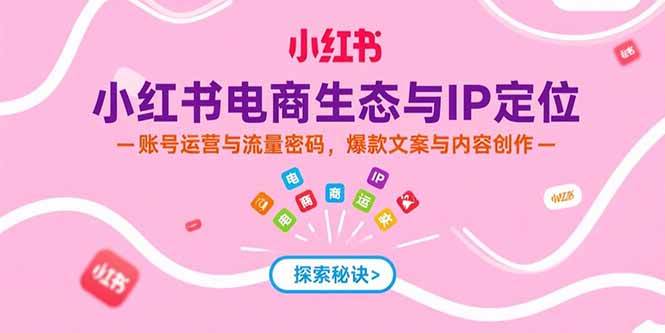 （15350期）小红书电商生态与IP定位，账号运营与流量密码，爆款文案与内容创作插图