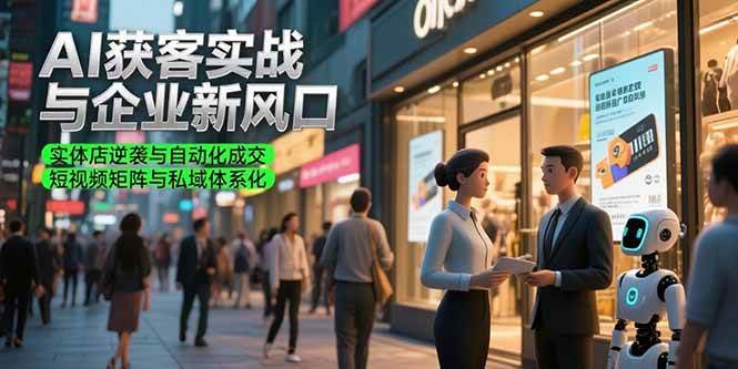（15348期）AI获客实战与企业新风口，实体店逆袭与自动化成交 短视频矩阵与私域体系化插图