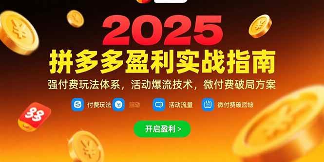 （15357期）拼多多盈利实战指南，强付费玩法，活动爆流技术，微付费破局方案(更新7月)插图