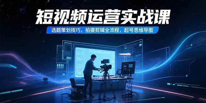 （15375期）短视频运营实战课，选题策划技巧，拍摄剪辑全流程，起号思维导图插图