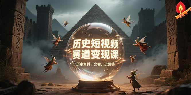 （15386期）历史短视频赛道变现课，百集素材库应用，文案剪辑技巧，账号运营全案插图