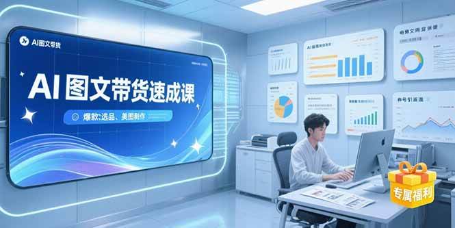 （15416期）AI图文带货速成课，养号引流秘籍，爆款选品策略，美图制作全流程插图