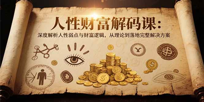 （15434期）人性财富解码课6.0：深度解析人性弱点与财富逻辑，理论到落地完整解决方案插图