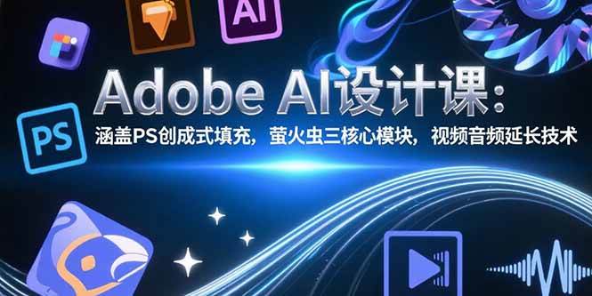 （15469期）Adobe AI设计课：涵盖PS创成式填充，萤火虫三核心模块，视频音频延长技术插图