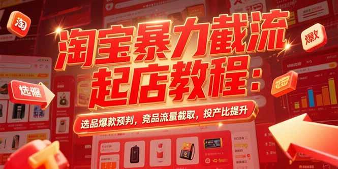 （15468期）淘宝暴力截流起店教程：选品爆款预判，竞品流量截取，投产比提升插图
