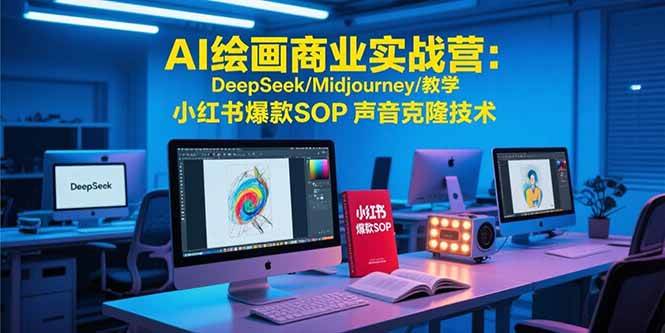 （15460期）AI绘画商业实战营：DeepSeek/Midjourney/教学 小红书爆款SOP 声音克隆技术插图