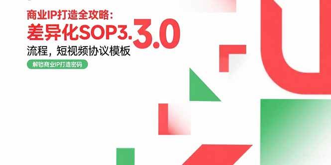 （15486期）商业IP打造全攻略：差异化SOP3.0流程，短视频协议模板，婚恋项目实战案例插图