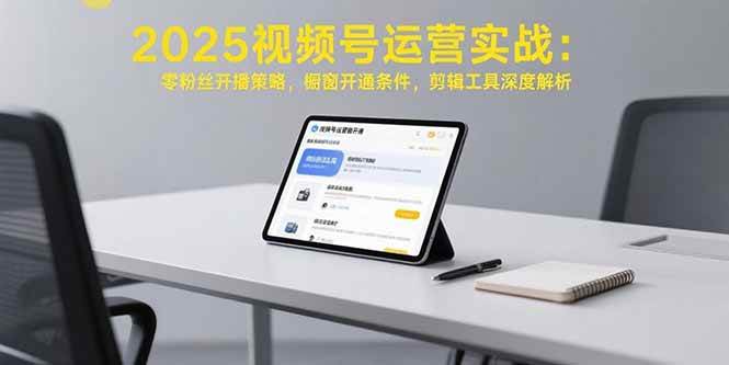 （15505期）2025视频号运营实战：零粉丝开播策略，橱窗开通条件，剪辑工具深度解析插图