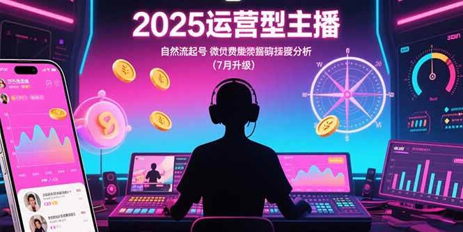 （15508期）2025运营型主播：自然流起号，微付费投放技巧，罗盘数据深度解析(7月更新)插图