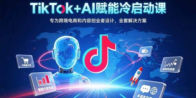 （15561期）TikTok+AI赋能冷启动课：专为跨境电商和内容创业者设计，全套解决方案插图
