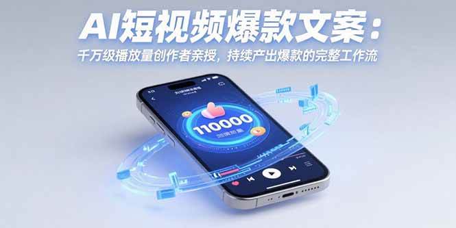 （15569期）AI短视频爆款文案：千万级播放量创作者亲授，持续产出爆款的完整工作流插图