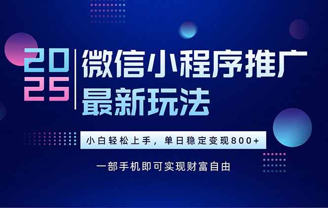 （15603期）25年下半年微信小程序推广最新玩法，轻松日入800+插图