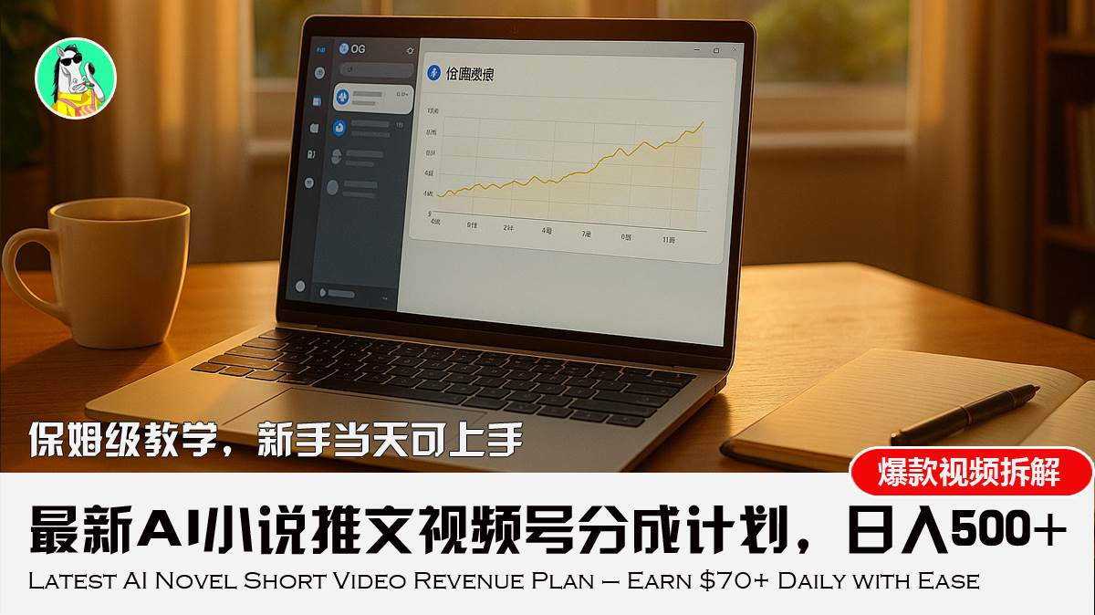 （15614期）最新AI小说推文视频号分成计划，新手小白也能当天日入500+教程插图