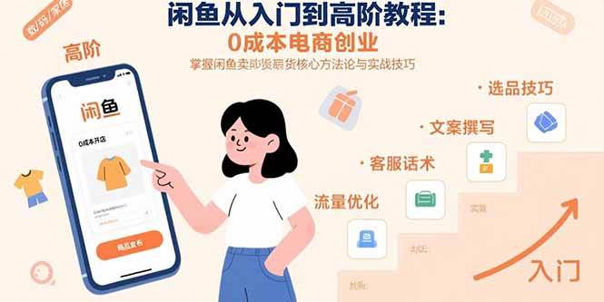 （15640期）闲鱼从入门到高阶教程：0成本电商创业，掌握闲鱼卖货核心方法论与实战技巧插图