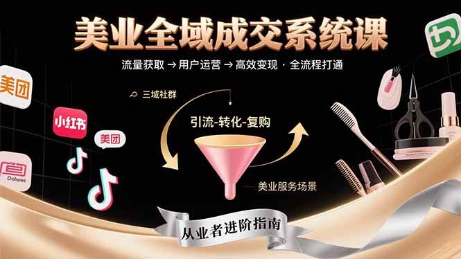 （15650期）美业全域成交系统课程：帮助美业从业者打通从流量获取到高效变现全流程插图