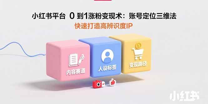 （15656期）小红书平台0到1涨粉变现术：账号定位三维法，快速打造高辨识度IP插图