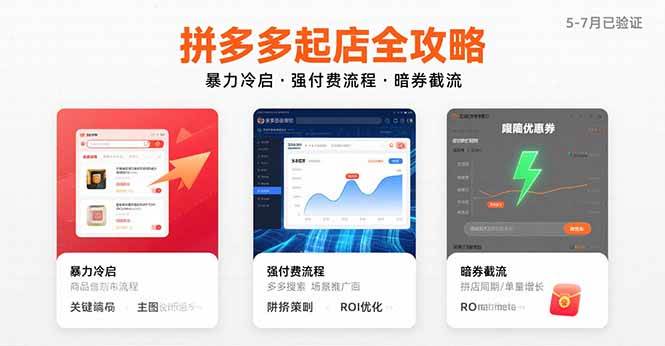 （15670期）拼多多起店全攻略，暴力冷启，强付费流程，暗券截流，5-7月已验证的方法插图