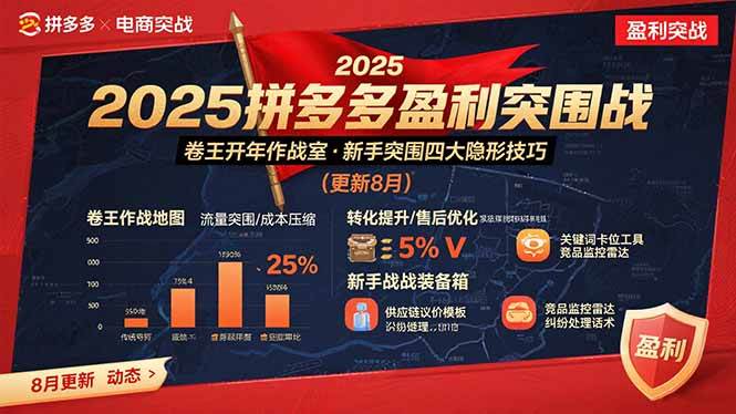（15687期）2025拼多多盈利突围战：卷王开年作战室，新手突围四大隐形技巧(更新8月)插图