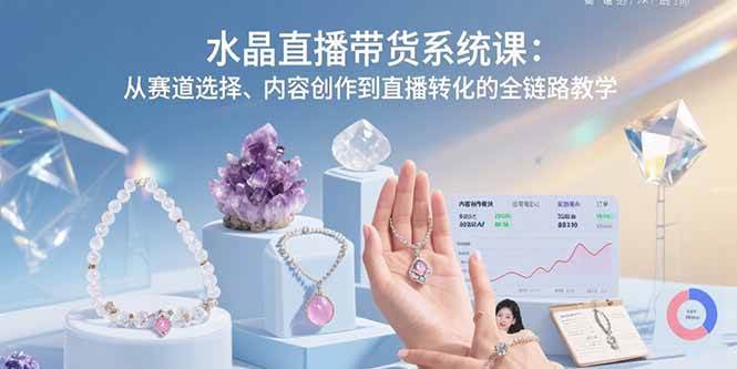 （15721期）水晶直播带货系统课：从赛道选择、内容创作到直播转化的全链路教学插图