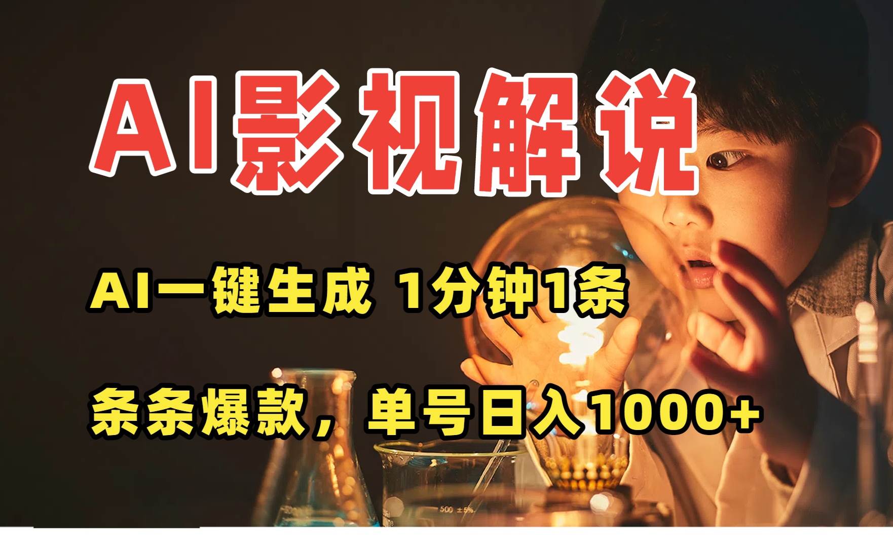 （15730期）AI一键生成影视解说视频，无需剪辑1分钟1条，条条爆款，多平台变现日入…插图
