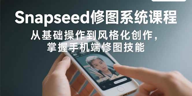（15732期）Snapseed修图系统课程：从基础操作到风格化创作，掌握手机端修图技能插图