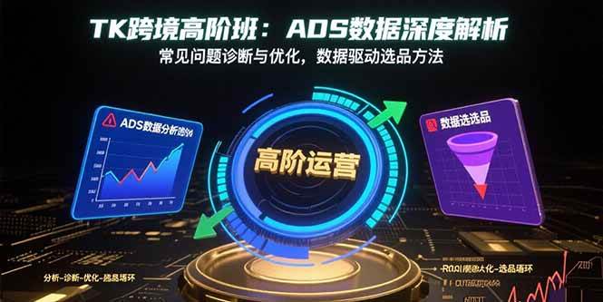 （15809期）TK跨境高阶班：ADS数据深度解析，常见问题诊断与优化，数据驱动选品方法插图