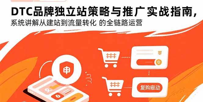 （15818期）DTC品牌独立站策略与推广实战指南，系统讲解从建站到流量转化的全链路运营插图
