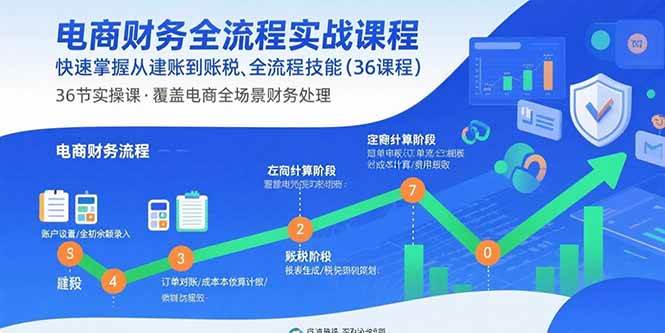 （15883期）电商财务全流程实战课程：快速掌握从建账到报税的全流程技能（36节课）插图