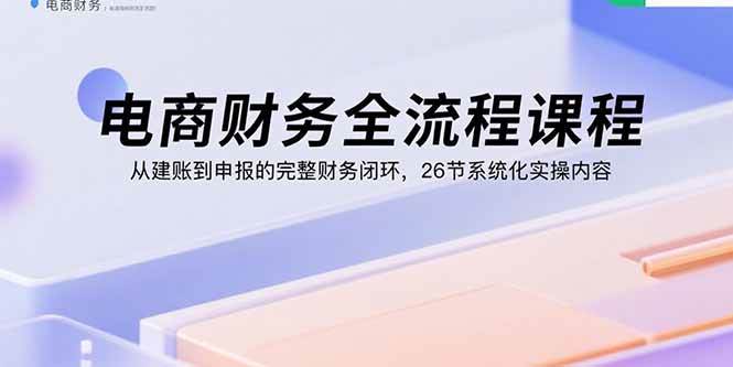 （15893期）电商财务全流程课程：从建账到申报的完整财务闭环，26节系统化实操内容插图