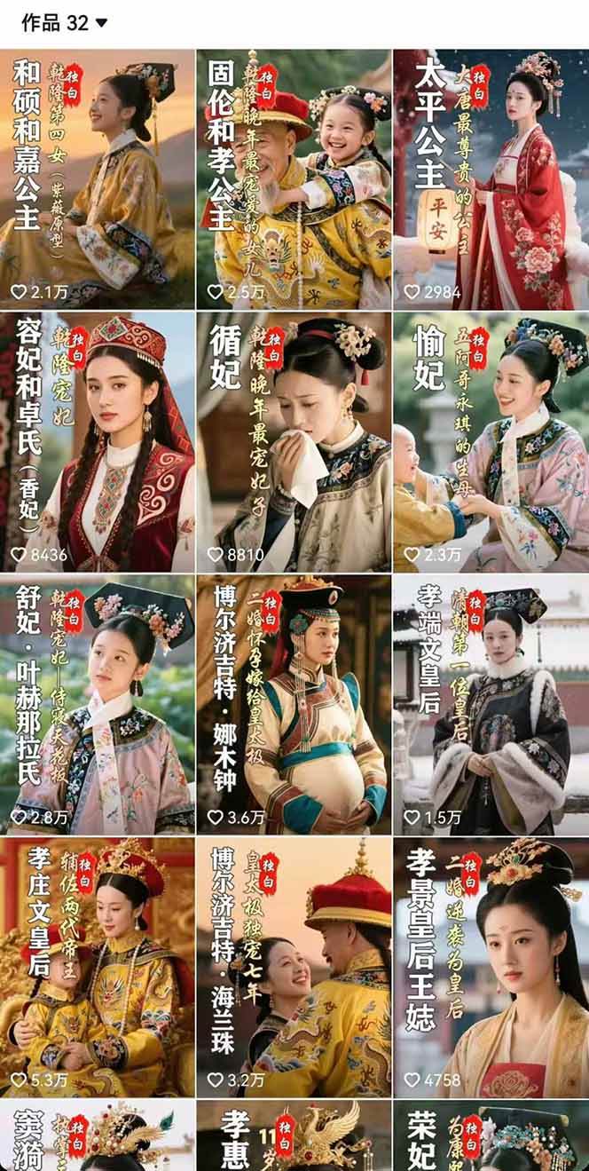 （15927期）历史女性人物创作课：独白文案+AI克隆+蒙版剪辑，3个月涨粉22w+副业月入3w插图3