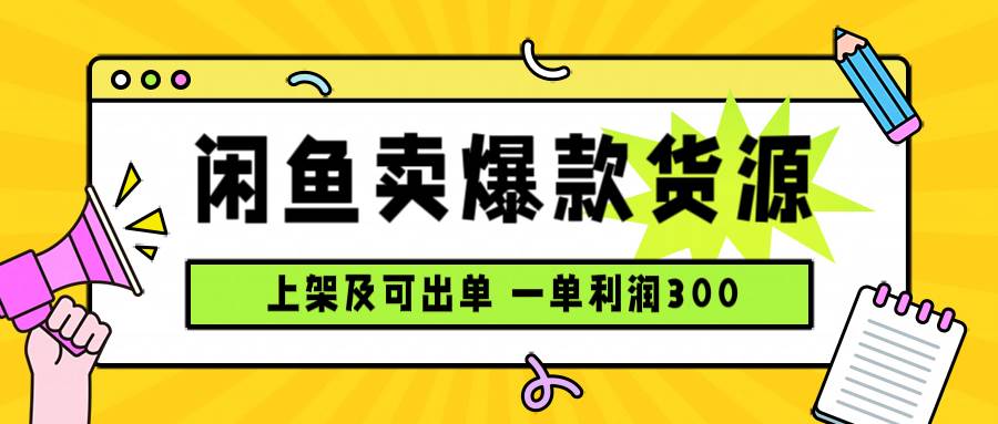 （15977期）闲鱼卖爆款货源，每天利润1000，上架即出单插图