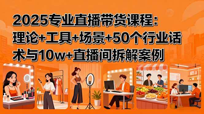 （15988期）2025专业直播带货课程：理论+工具+场景+50个行业话术与10w+直播间拆解案例插图