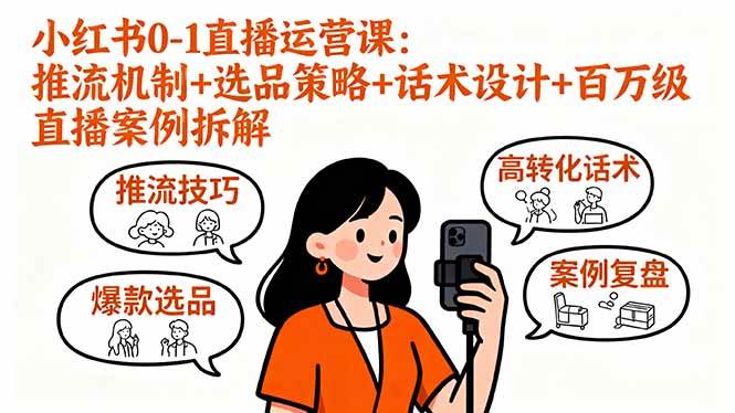 （16002期）小红书0-1直播运营课：推流机制+选品策略+话术设计+百万级直播案例拆解插图