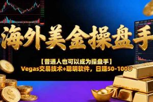 (16677期)海外美金操盘手技术【普通人也可以成为操盘手】Vegas交易技术+聪明软件,日赚50-100U