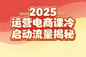 2025小红书运营电商课:新手实战+冷启动+流量揭秘