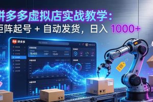 (17628期)拼多多虚拟店实战教学:矩阵起号 + 自动发货,日入 1000+